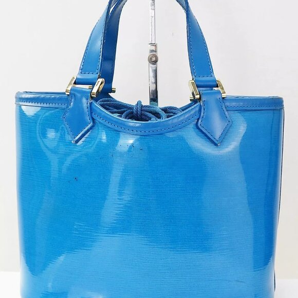 Authentic LOUIS VUITTON Blue and Clear Plastic Handbag Purse - Picture 2 of 8